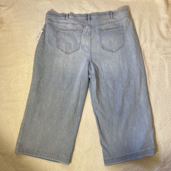 Lands’ End High-rise Crop Jean Denim Capri Size 24W - Picture 5 of 6